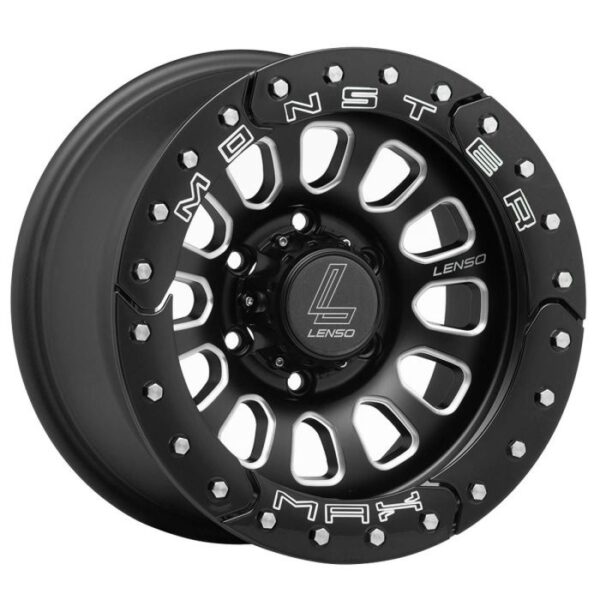 8.5x16 6/139.7 ET 0 106 LENSO MAX-MONSTER Црн мат и сив обрач